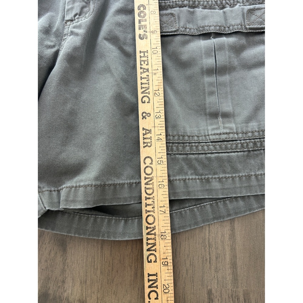 Talos Mens Cargo Shorts Size 38 Olive Green Cotton Elastic Waist Outdoor Casual View 6